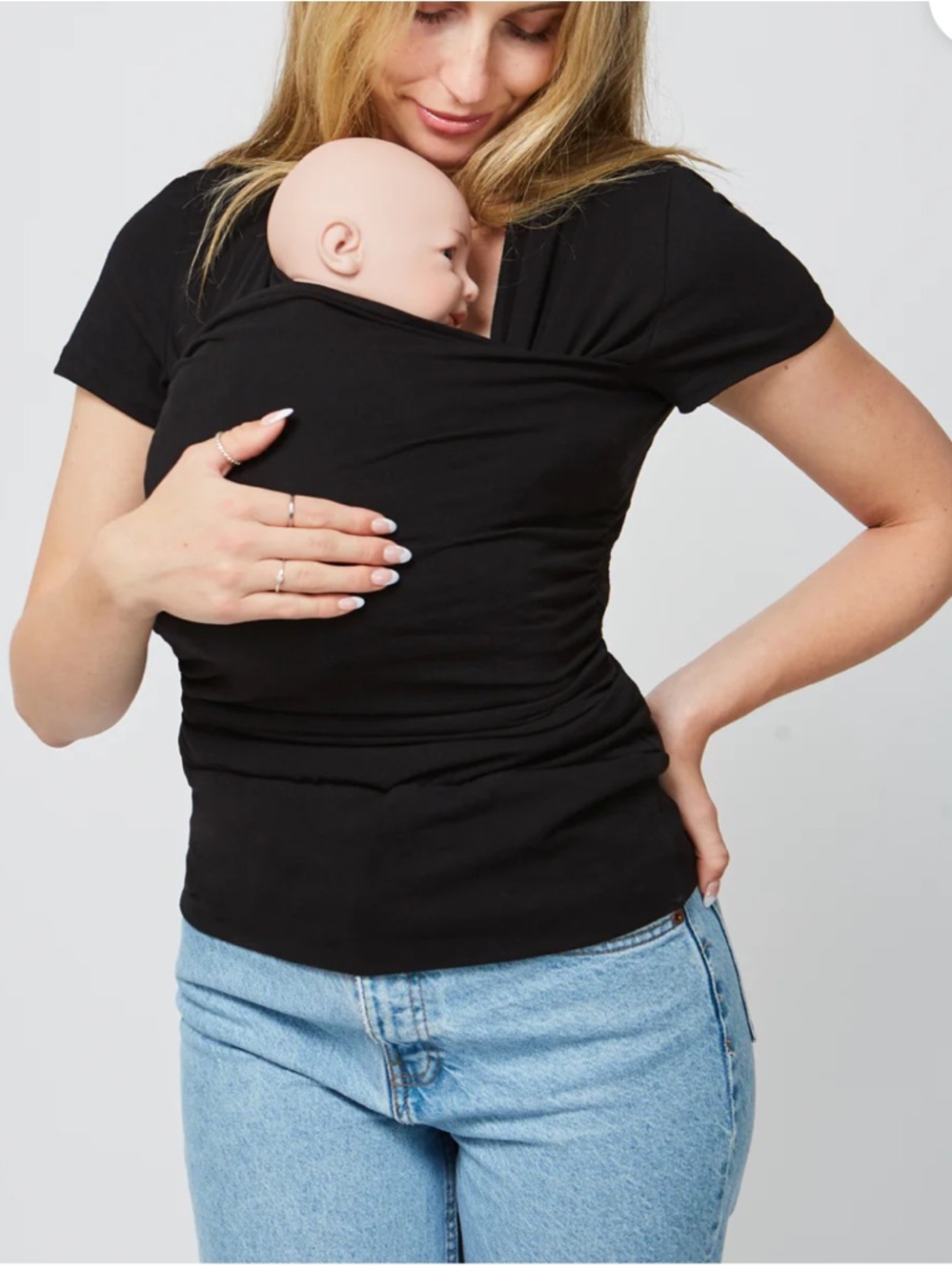 VIJA SKIN TO SKIN Babywearing T-shirt Mommy Black